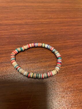Multicolor Heishi Bead Stretch Bracelet - Lightweight Women’s Bracelet
